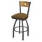 Holland Bar Stool Co 30" Swivel Counter Stool, Bronze Finish, Med Back, Canter Saddle Seat 83030PWMedMplB012 - alternate 1